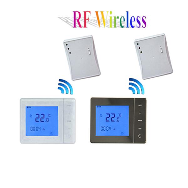 7 Days Weekly Programmable Underfloor Heating Room Thermostat 433MHz Wireless LCD Screen