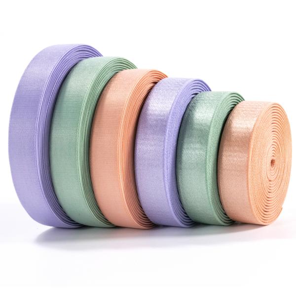 Manufacturer Polyester Nylon Bra Strap Elastic Webbing 10mm 15mm 18mm Elastic Band for Bra Strap