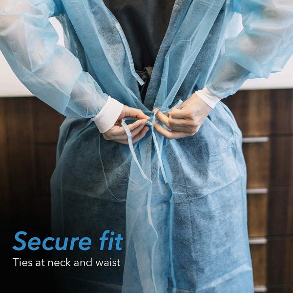 Nonwoven SMS Disposable Isolation Gown Personal Protective Medical SMS Insolation Gown
