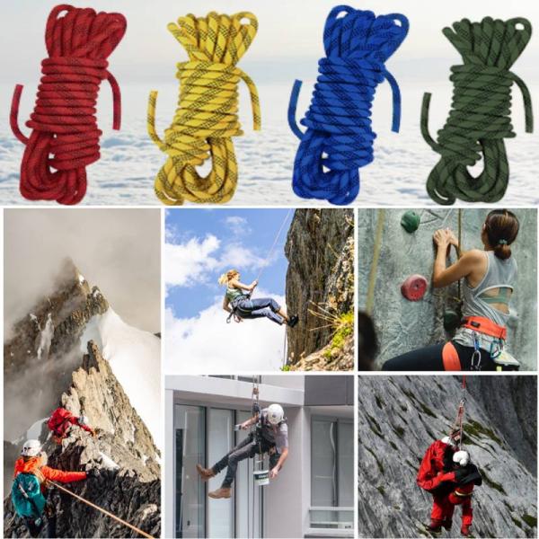 Outdoor colored climbing rope 8mm 10mm 12mm 14mm 16mm 18mm high altitude static safety rope