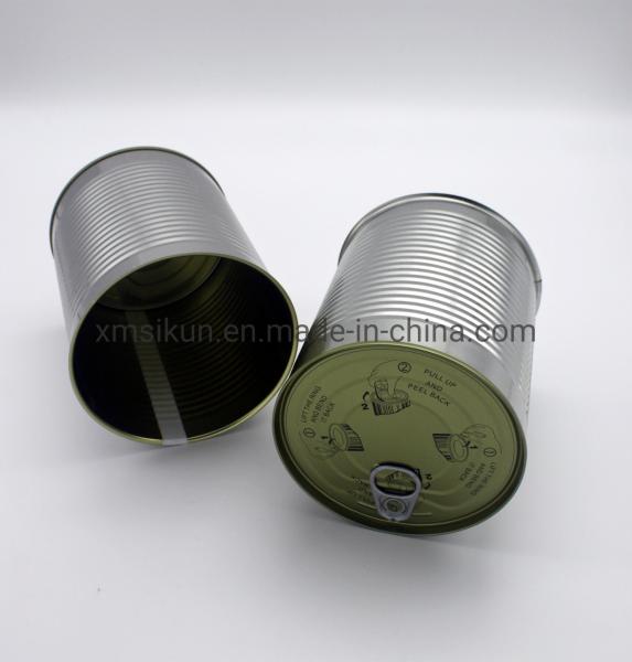 Wholesale Empty Round Metal Painted Tin Can With Lid , Food Aluminium Tin Containers