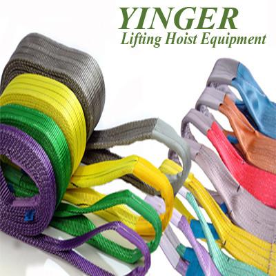 Low Ductility Lifting Accessories For Cranes Flat Shape Polyester Lifting Belt
