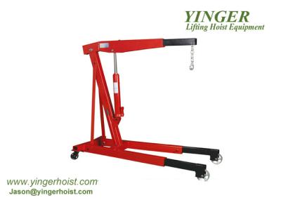 3tonRed Appearance Hydraulic Shop Crane Easy Storage Designed For Limited Space hydraulic shop crane foldable shop crane