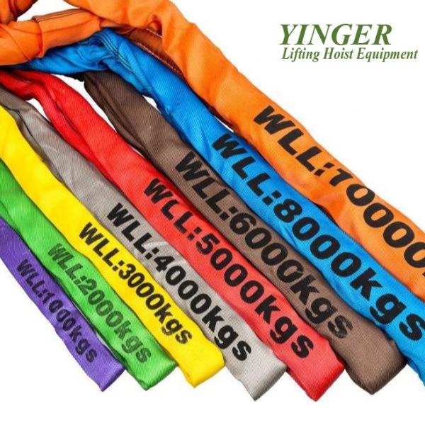 Low Ductility Lifting Accessories For Cranes Flat Shape Polyester Lifting Belt