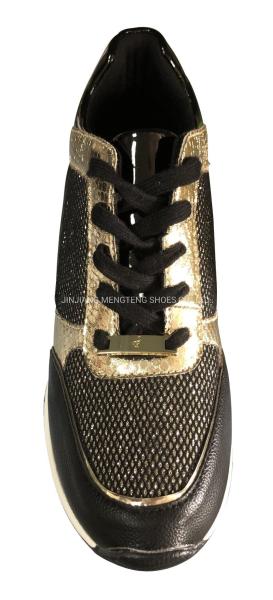 Fashion Performance Pu Women Sports Shoes Imitation Leather High Heel Sneaker