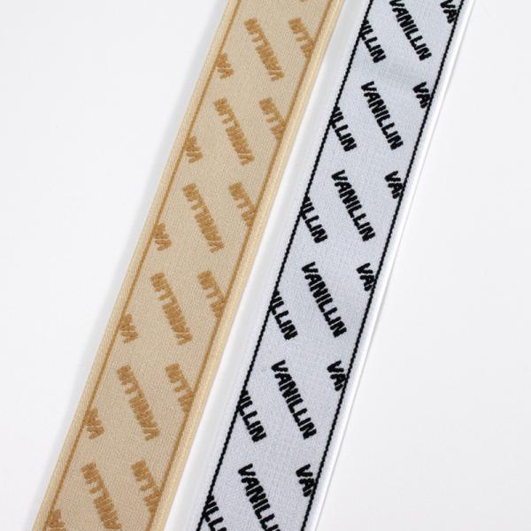 Custom rising carved logo on elastic band nylon jacquard underwear boxer briefs panties elastic strap for garment