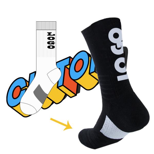 Fashion men's socks custom logo  soccer basketball  sports happy sock men business men dress socks cotton knitted
