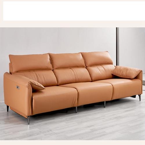 New Modern Minimalist Designer Leather Sofa Living Room Three-Position Armrest Folding Multifunctional Sofa
