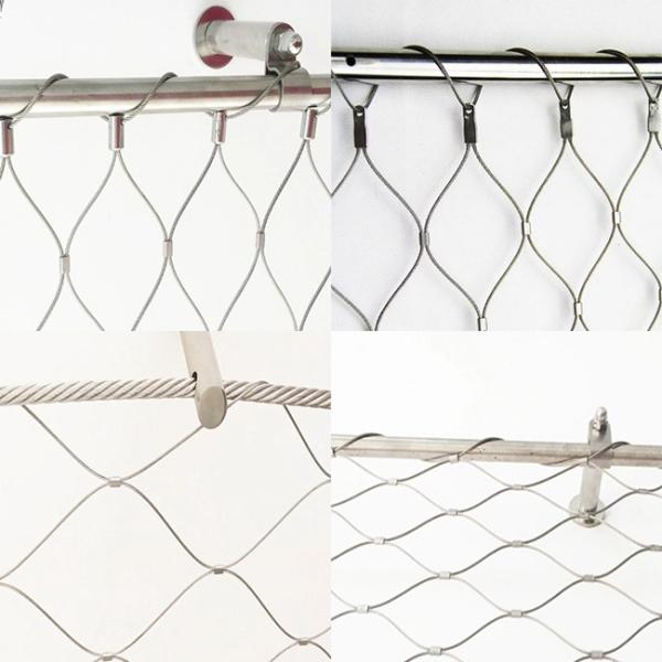 Ss304 Grade Stainless Steel Farm Fence Wire Mesh 7×19 Type Prevent Suicide