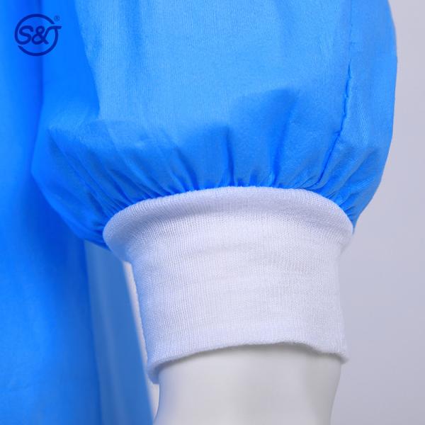 Cheap Disposable dental non-woven lab gown hospital long sleeve short coat for doctor and nurse