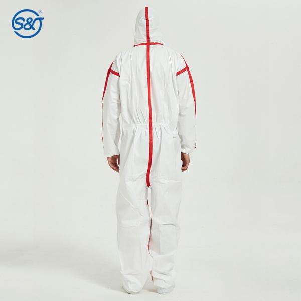 Unisex Disposable Protective Coverall Breathable Heavy Duty Coverall With Protective Hood