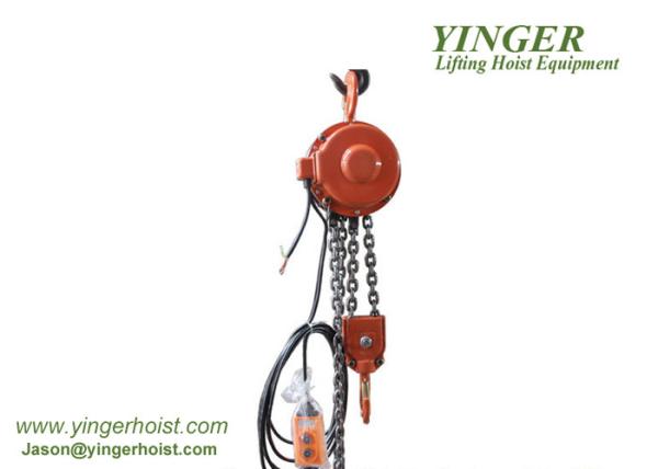 YINGER HOIST Heavy Duty Motor 10 Ton Chain Hoist , Chain Electric Hoist For Building single phase electric chain hoist