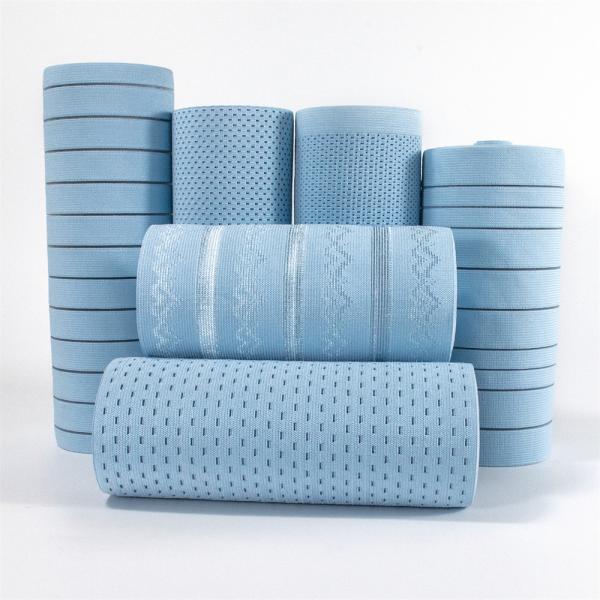 Custom wide 205mm blue monofilament elastic band medical abdominal ribbon abdominal belt