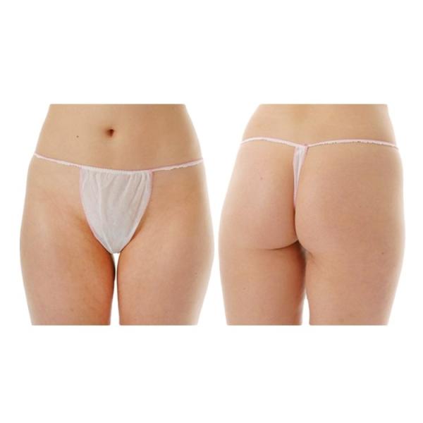 S&J Disposable Polypropylene PP Non Woven Thong T-back Panties Bikini,Opaque,SPA,Spray Tanning Beauty Salon Single One Time Use