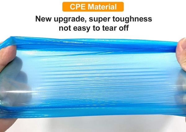 S&J Blue Plastic Protective Shoe Covers SBPP CPE Plastic Protective Foot Covers