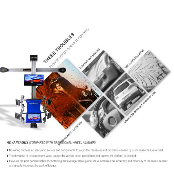 Car Workshop 3D Wheel Alignment Machine Automatic High Accurate