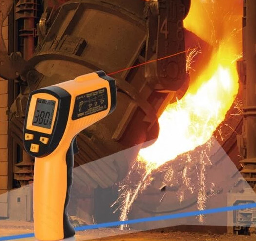 WH380 LCD Digital -50 To 380 Degree Non-contact industrial high temperature thermometer gun
