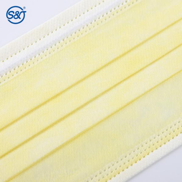 S&J disposable medical surgical face mask 3-ply non woven protective colorful medical surgical face mask