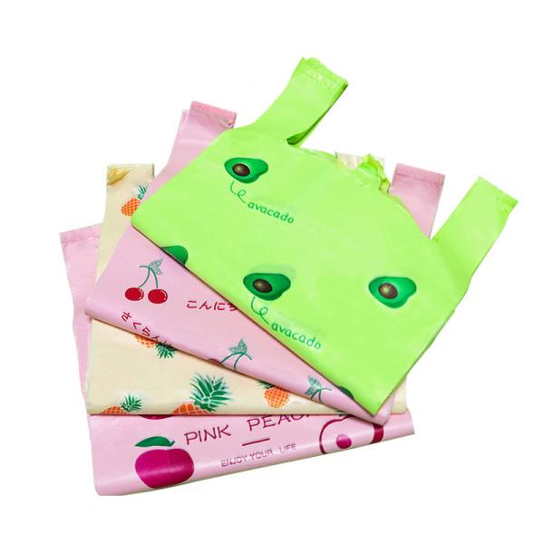 Customized Disposable Supermarket Plastic T-Shirt Bag HDPE PE Vest Carrier Shopping Bag