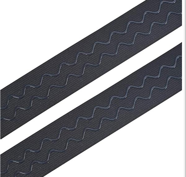 10/20/30mm transparent silicone non-slip elastic band black elastic rubber stretch band for sportswear swimwear Jersey