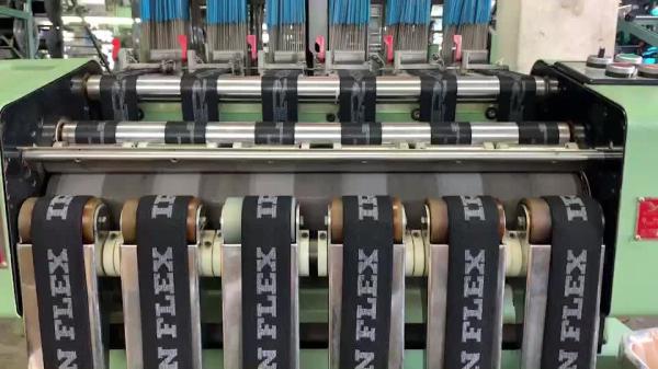 Custom jacquard nylon spandex knitted fitness elastic band gym webbing tape exercise
