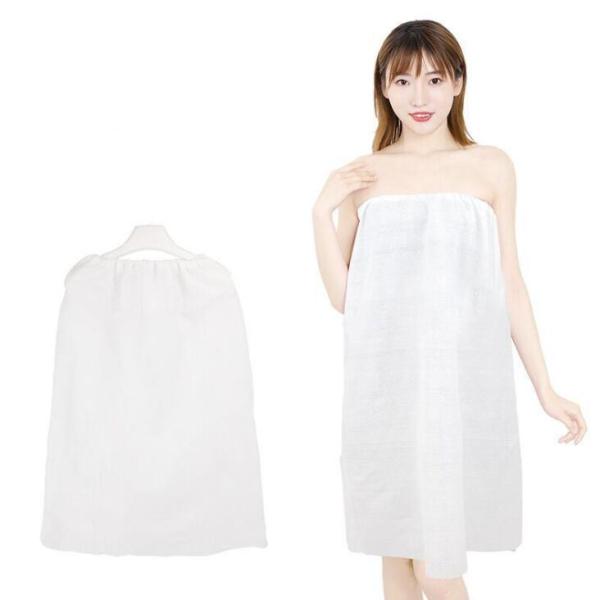 S&J Non woven fabric Women Ladies Wearable Super Soft disposable Dress Bath Skirt Tube top