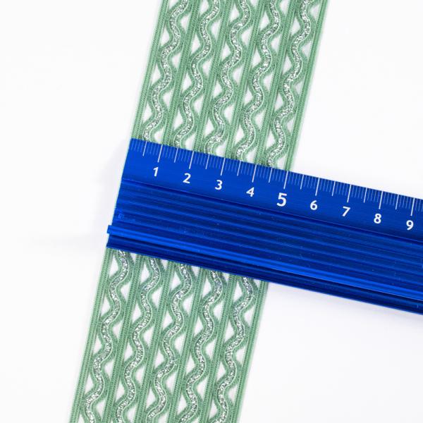 OEM nylon wavy pattern picot edge lace trim elastic scallop ribbon for clothing dress swimwear
