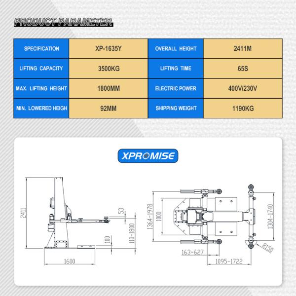 Work Shop Single Post Lift Movable Safe Vehicle Lift Equipment