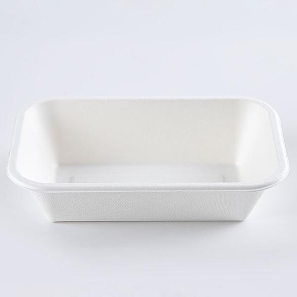 32oz Bagasse Pulp Oblong Biodegradable Disposable Tray BRC Certified Factory Price