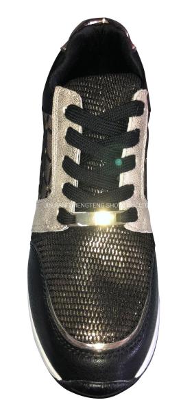 Hot Selling Women Sports Shoes , Fashion Suede Leather High Heel Lady Shoes