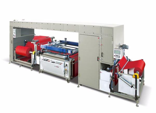 China Nonwoven Fabric Non Stop System , Automatic Cylinder Rotary Silk Screen Printing Machine