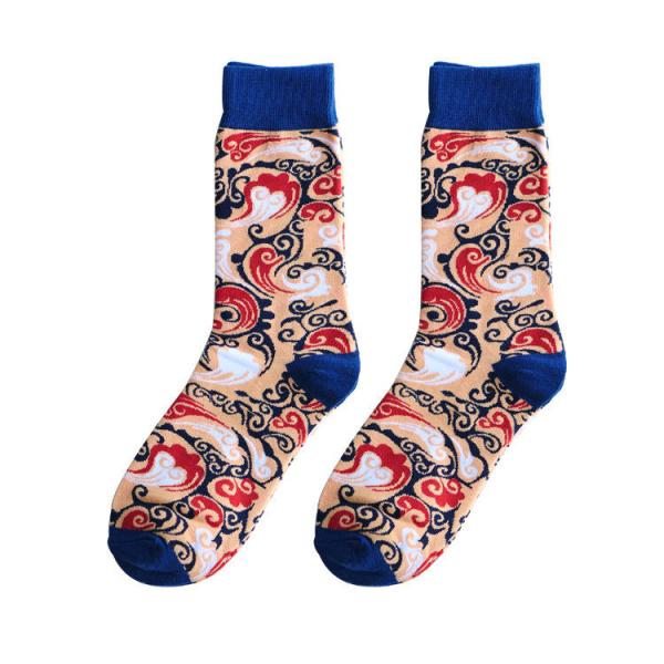 Top Hot Sale Socks Custom Ethnic Style Novelty Creative Chinoiserie Dragon Phoenix Cotton Socks Unisex Men Women
