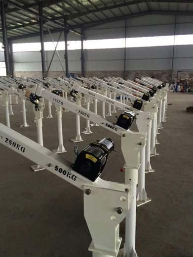 YINGER HOIST 500kg 800kg Electric Pickup Truck Crane 360° Manual Rotation With Brake pickup truck mounted crane