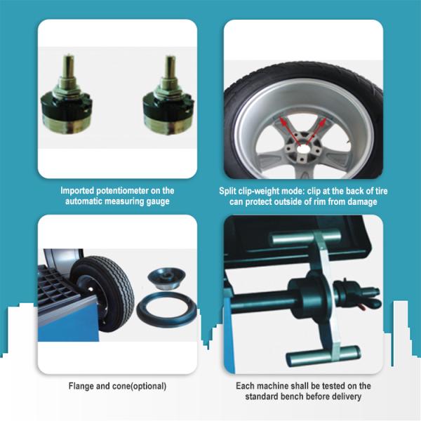 Car Auto Wheel Balancer 0.25KW Maintenance Garage Equipment