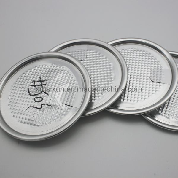 305# Aluminum Wide Mouth Canning Lids , Round Pull Ring Plastic Jars With Lids