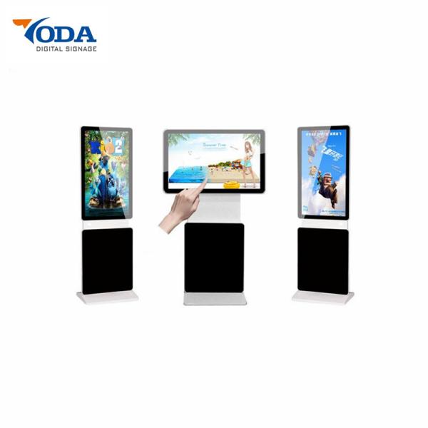 Aluminum Frame Floor Stand Digital Signage Monitor Window 55 Inch Touch Screen  Monitor