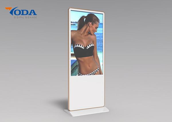 Aluminium Touch Screen Advertising Displays 49 Inch LCD  With Explosion Proof Glass
