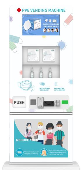 High Tech Touch Screen Drink Vending Machine 7x24 Supply