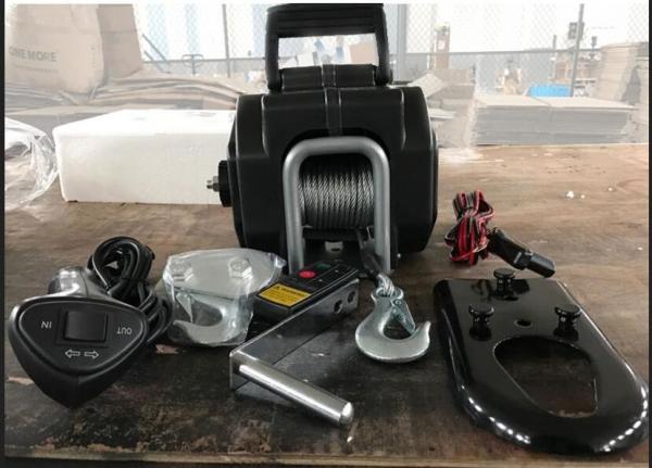 12V DC 5000lbs Portable Electric Winch , Electric Rope Winch 30ft Cable Length