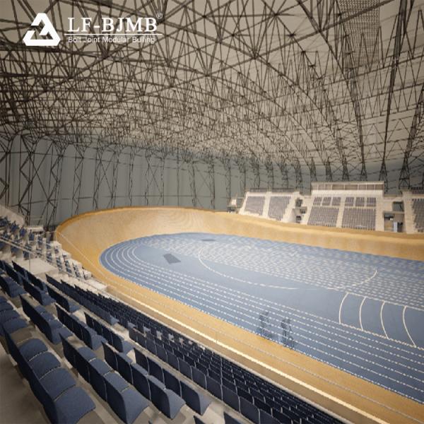 LF space frame prefab gym building badminton sport hall steel structure construction indoor center sport stadium roof