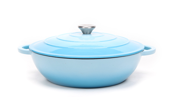 5 Quart Enameled Cast Iron Shallow Dutch Oven