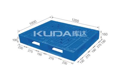 industrial pallet solutions 1210E The grid field words PLASTIC PALLET（BUILT-IN STEEL TUBE）china manufacturer