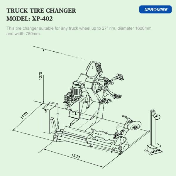 Job Shop Truck Tire Changer 14 - 27 Garage Equipment For Vehicle