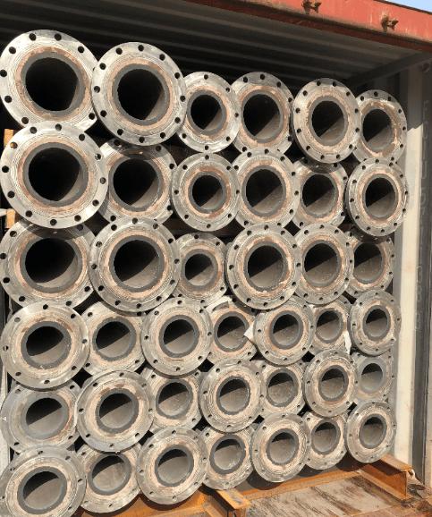 Cast basalt pipe