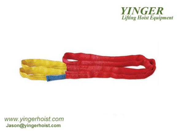 Single / Double Layer Lifting Accessories For Cranes Polyester Material Webbing Lifting Slings