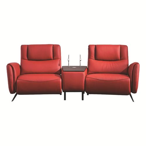 Leather Art Function Sofa Multifunctional Coffee Table Reading Light Italian Minimalist Cinema Sofa
