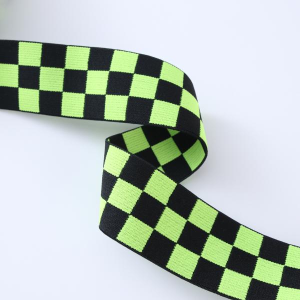 Custom jacquard nylon spandex knitted fitness elastic band gym webbing tape exercise