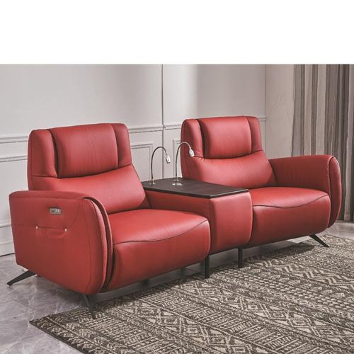 Leather Art Function Sofa Multifunctional Coffee Table Reading Light Italian Minimalist Cinema Sofa
