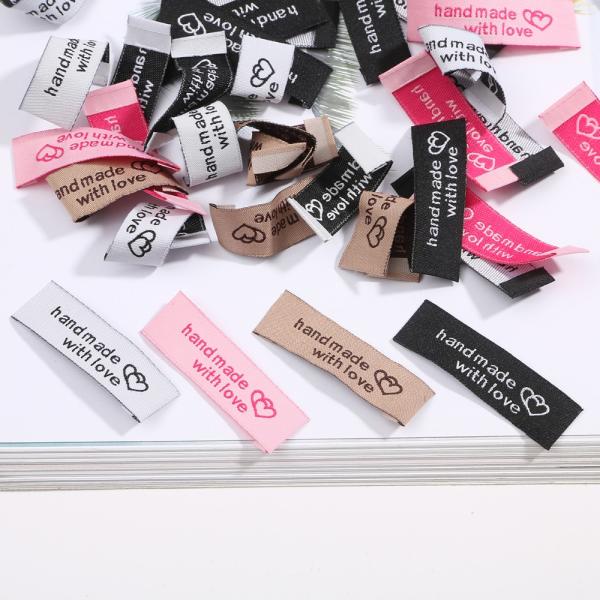 Folded Woven Custom Silk Labels For Clothing Accessories