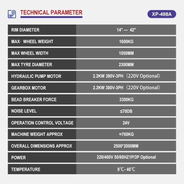 Full Automatic Truck Tyre Equipment 14 - 42 Industrial 2230 x 1970 x 1050mm